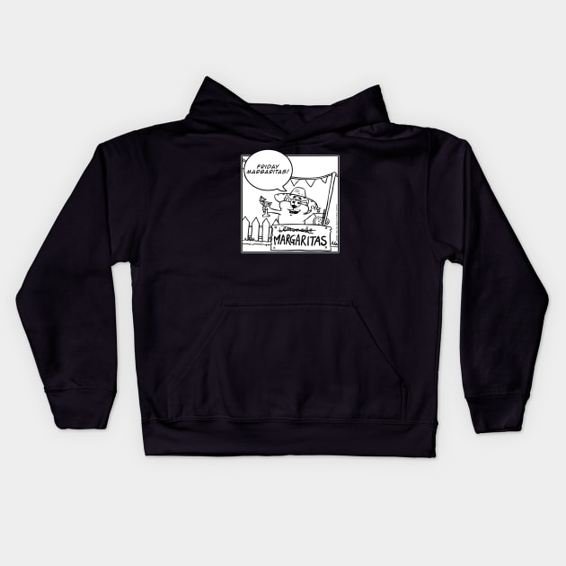 Derek the Cat - Friday Margaritas Kids Hoodie by scoffin